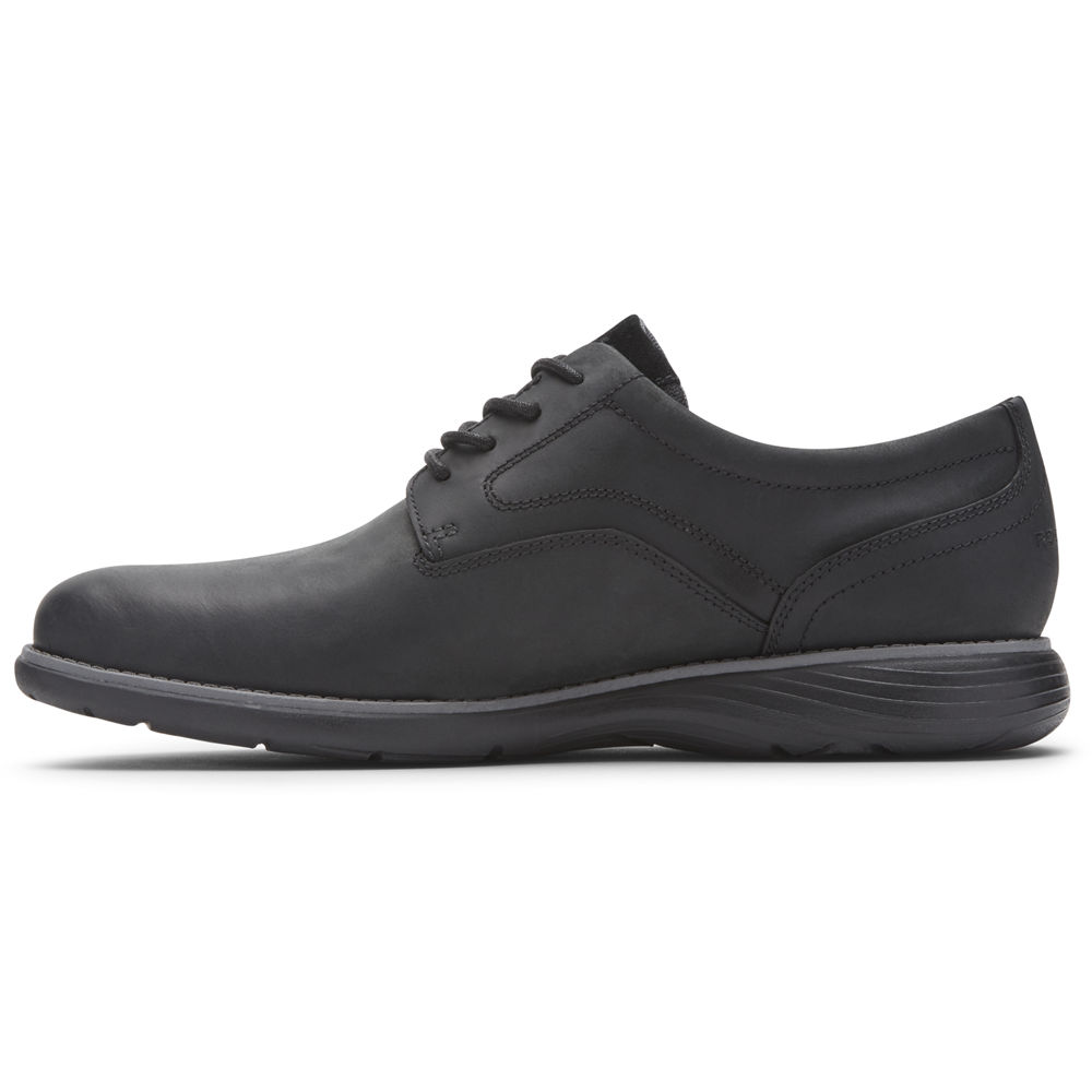 Rockport Singapore Mens Oxfords - Garett Plain Toe Black - ZO8369417